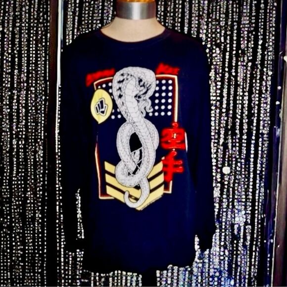 COBRA KAI Shirt Graphic 100% Cotton Long Sleeve Tee Men’s Size Large - Picture 14 of 16